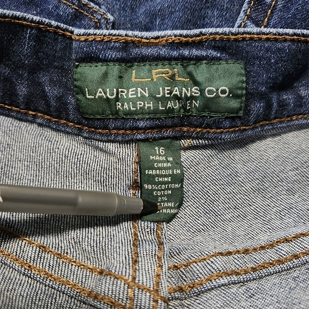 Lauren Ralph Lauren women's classic bootcut jeans size 16 blue - Picture 8 of 9